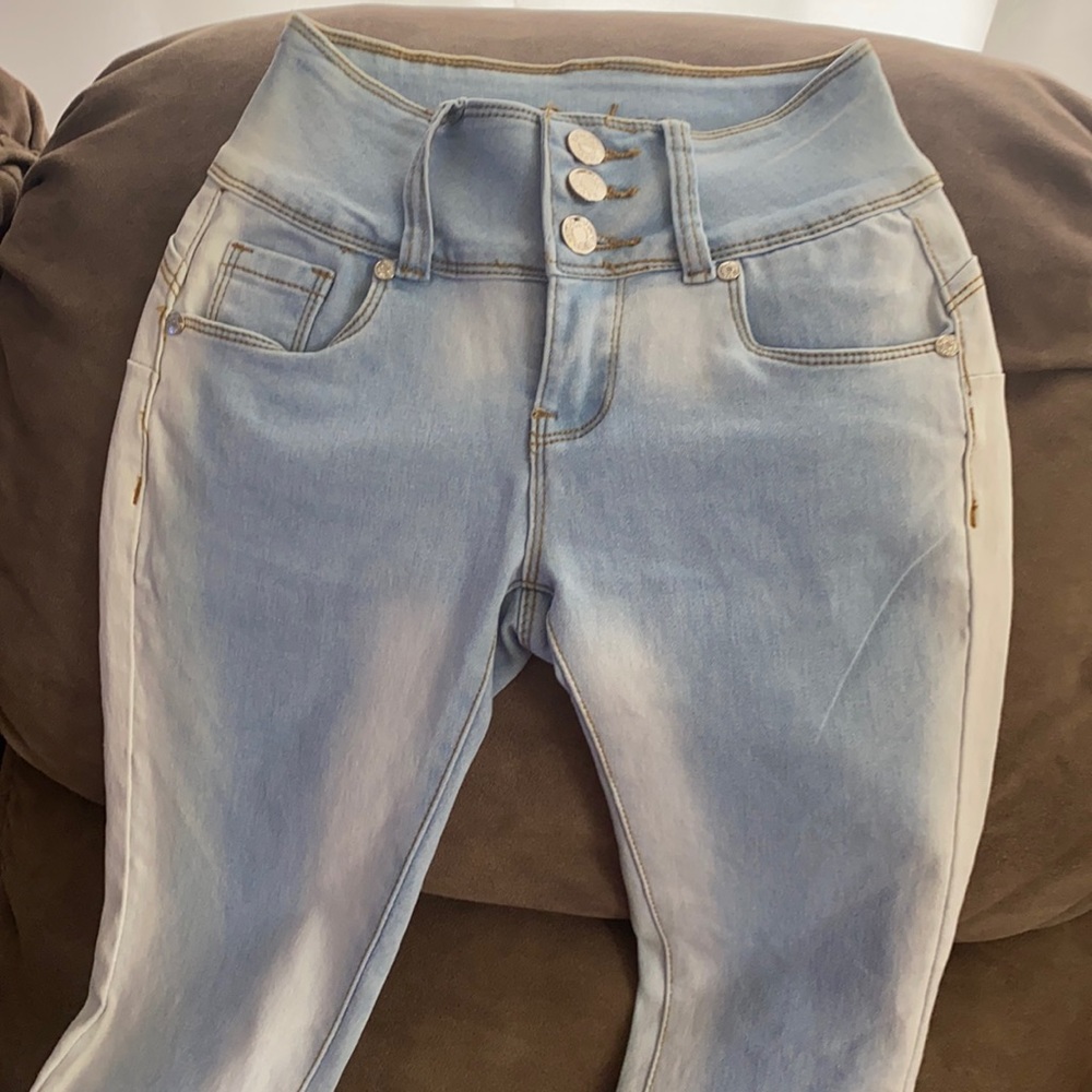 Light blue jeans skinny and stretchy